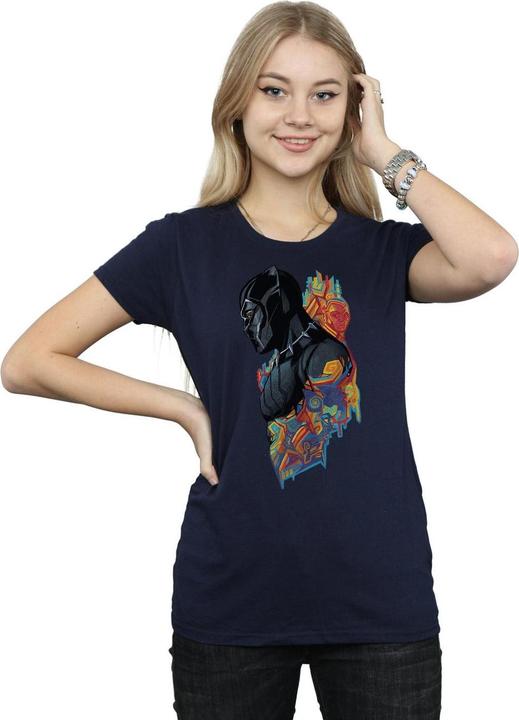 Image du produit T-shirt en coton profilé Panthère noire Femme/Femme (XL)