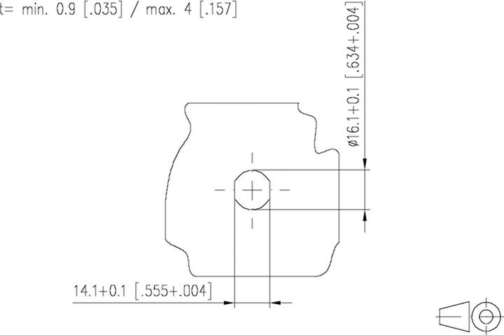Image du produit Elbro CONNECT Connecteur M12 codé en X sur RJ45, coudé à 90 (Raccord réseau)