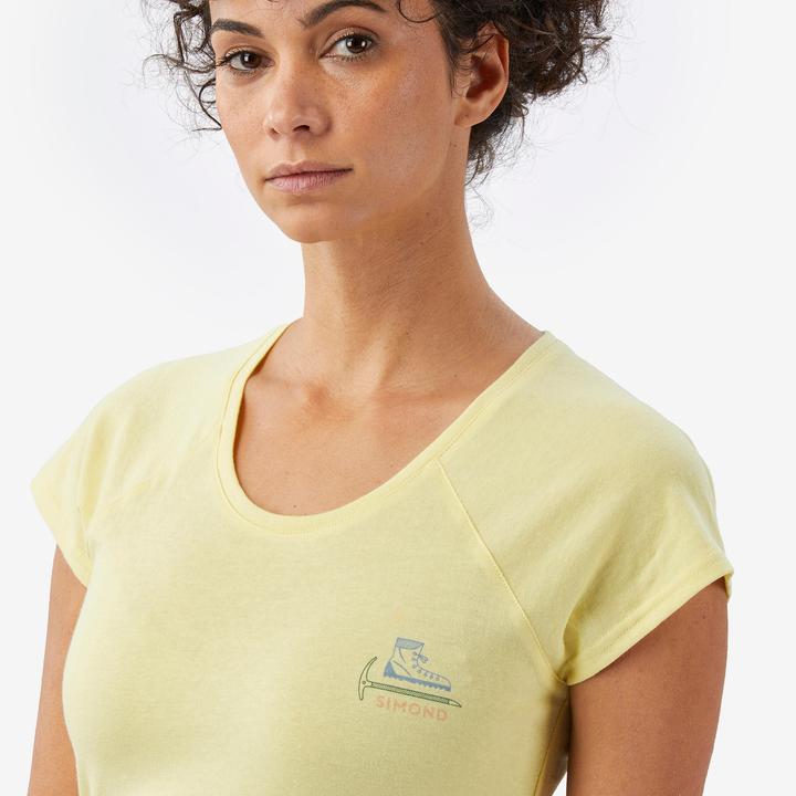 Image du produit Simond T-shirt d'escalade confortable femme, Vertika jaune, Montse Galbany (L)