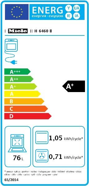 Label énergétique Miele H 6460 Bp