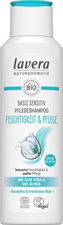 Produktbild Lavera basis sensitiv Shampoo Feuchtigkeit & Pflege (250 ml, Flüssiges Shampoo)