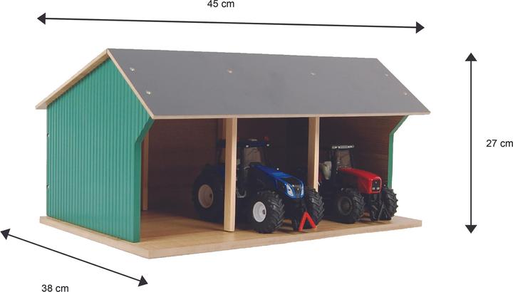 Image du produit Kids Globe Farming Hangar agricole pour tracteurs Large 1:33