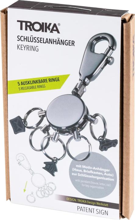 Actual product image Troika PATENT SIGN keychain, round