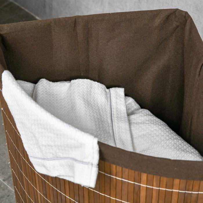 Produktbild Swisshandel24 Wäschekorb 55L Wäschesammler Wäschebox mit Deckel, Griff, Waschekorbsammler, Wäschesortierer mit her (55 l)