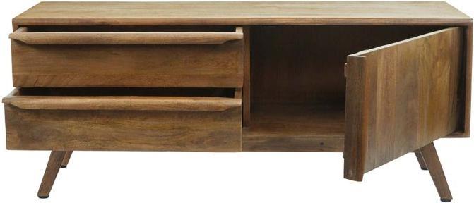 Produktbild Mendler TV-Rack HWC-L96, Massiv-Holz Mango 46x110x35cm