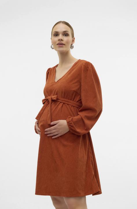 Immagine prodotto Mamalicious Vestibilità regolare Scollatura a V Polsini elasticizzati Maniche a palloncino Abito corto Abito da (XL)