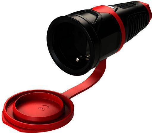 Immagine prodotto PCE Presa di contatto di messa a terra in gomma piena 250V con coperchio IP54 2521-sr