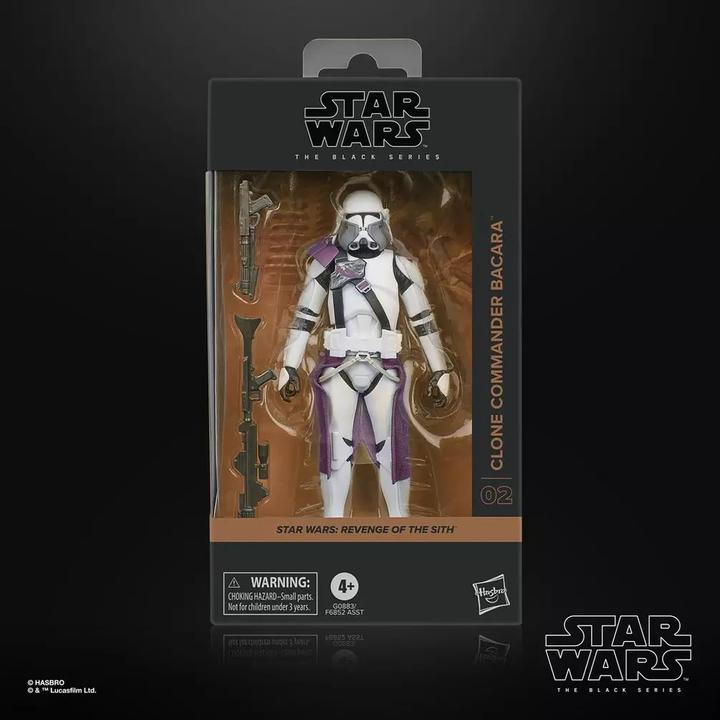 Actual product image Hasbro Star Wars Episode III Black Series Clone Commander Bacara