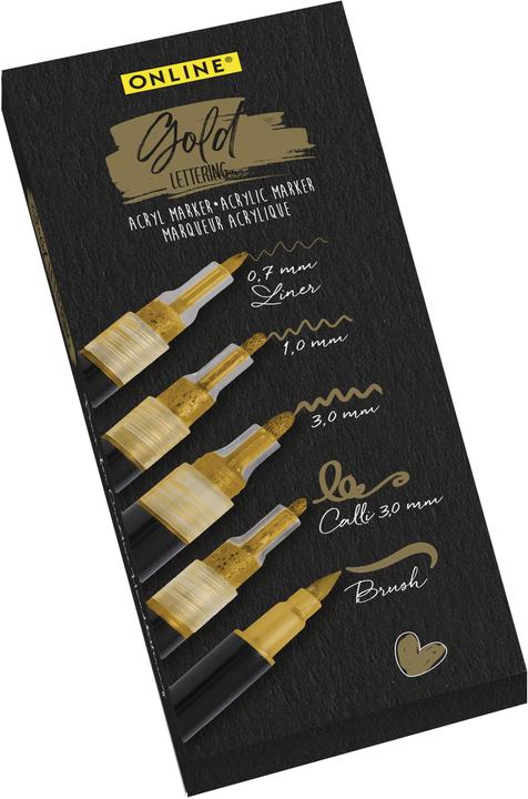Produktbild Online Gold Lettering Set (Gold, 3 mm, 5 x)
