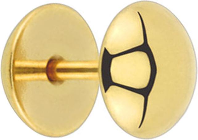 Star Piercing Fake Plug Halbkugel vergoldet (ohne Messing, Chirurgenstahl 316L)