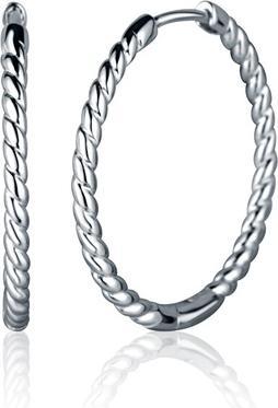 JVD - Stylish silver hoop earrings SVLE2431XJ40000