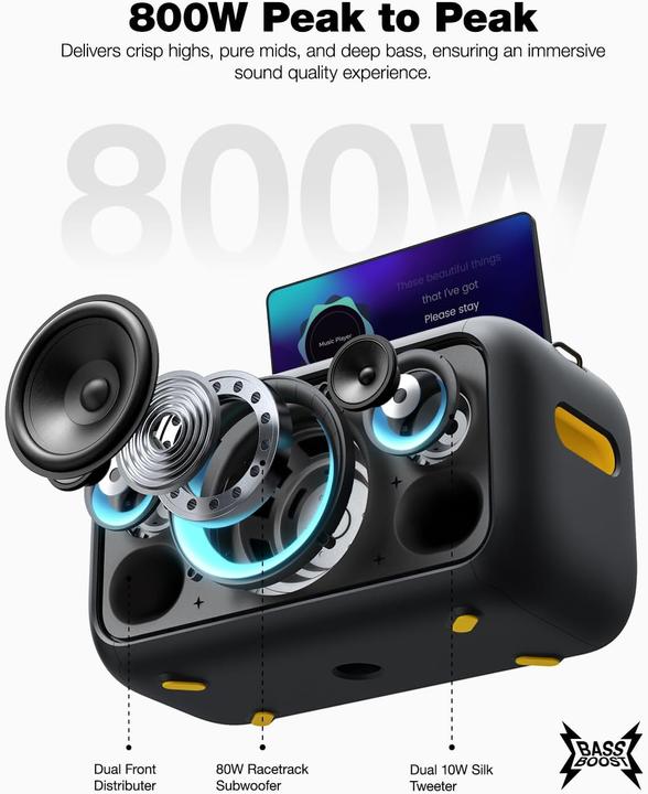 Actual product image Ikarao Break X1 Karaoke-Maschine mit Bildschirm und Mikrofonen