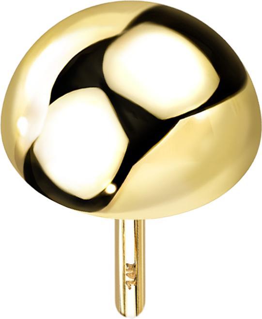 Star Piercing Threadless Kuppel 14k gold (14k Gold, ohne Messing)