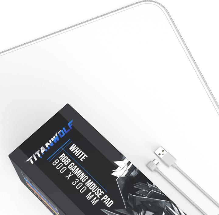 Image du produit Titanwolf Tapis de souris de jeu RGB, tapis de souris XL 800 x 300mm améliore la précision et la vitesse (XL)