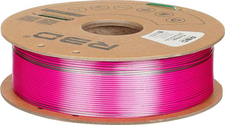 Image du produit R3D eSilk Magic-PLA Filament Rouge Rose-Vert 1.75mm 1Kg (PLA, 1.75 mm, 1000 g, Rouge, Vert)