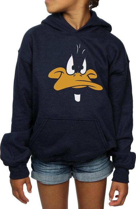 Produktbild Looney Tunes Daffy Duck Big Face Kapuzenpullover Mädchen (152, 158)