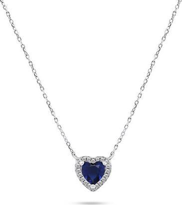 Brilio Silver - Charming sterling silver heart necklace with zircons NCL101WB