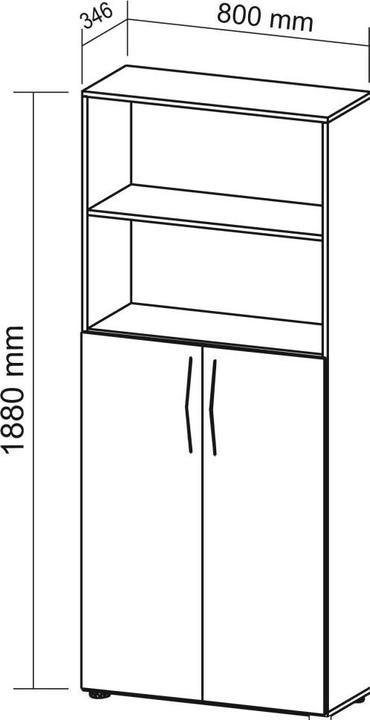Produktbild Hammerbacher Basic (80 x 34.5 x 188 cm)