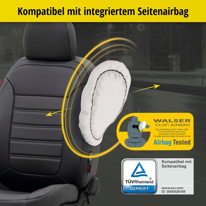 Produktbild Walser Sitzbezug für VW Touran (1T1, 1T2) 02/2003-05/2010, 2 Einzelsitzbezüge