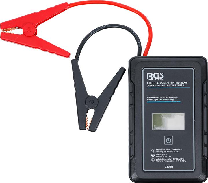 Produktbild BGS Starthilfegerät Batterielos mit Ultra-Kondensator Technologie 12 V / 300 A / 600 A (600 A)