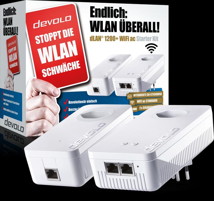 Actual product image Devolo dLAN 1200+ WiFi Starter Kit (1200 Mbit/s)