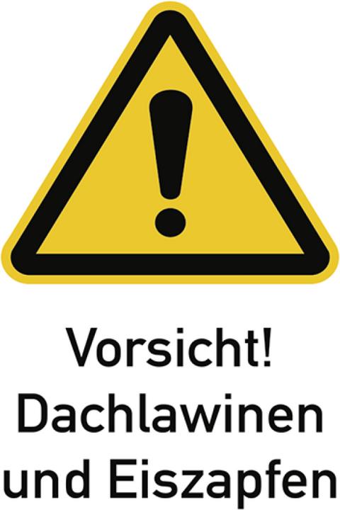 Produktbild Moravia Warnzeichen Vorsicht! Dachlawinen und Eiszapfen Aluminium, 300x450 mm