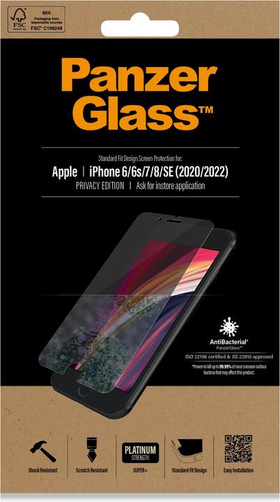 Actual product image PanzerGlass Privacy (1 Piece, Apple iPhone 6s)