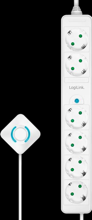 Image du produit LogiLink Bloc multiprise,6xCEE 7/3,avec interrupteur au pied,1,5 (6 x, CEE, 1.50 m)