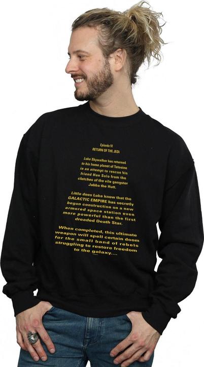 Actual product image Star Wars Mens Return Of The Jedi Opening Crawl Sweatshirt (4XL)