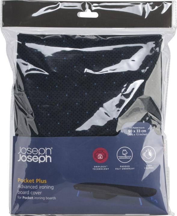 Produktbild Joseph Joseph Pocket Plus Bügelbrettbezug 90x33cm, schwarz/blau