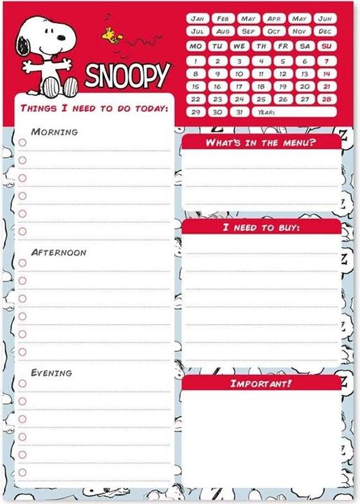 Actual product image Peanuts Snoopy - Daily planner 54 A5 pages (A5)