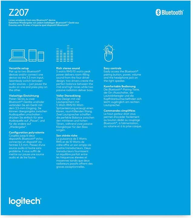 Actual product image Logitech Z207 Bt