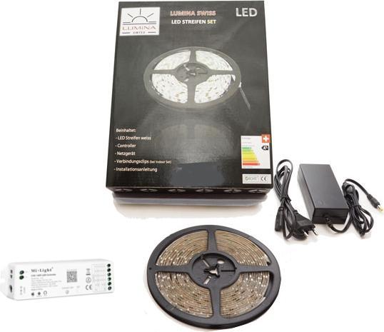 Image du produit Lumina Swiss Kit de bande LED 2m HD+ Bright Neutral Indoor Smartphone Alexa (Blanc neutre, 200 cm, Intérieur)