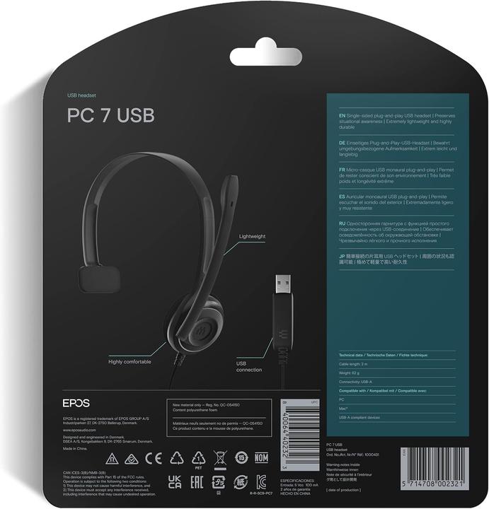 Produktbild EPOS PC 7 (Kabelgebunden, USB-A)