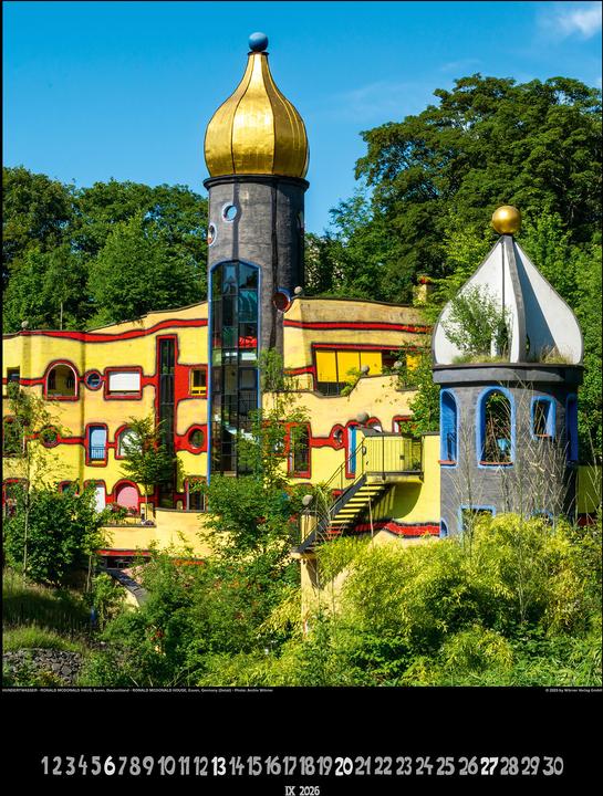 Produktbild Grosser Hundertwasser Architektur Kalender 2026 (65 x 49 cm, Harter Einband, Deutsch)