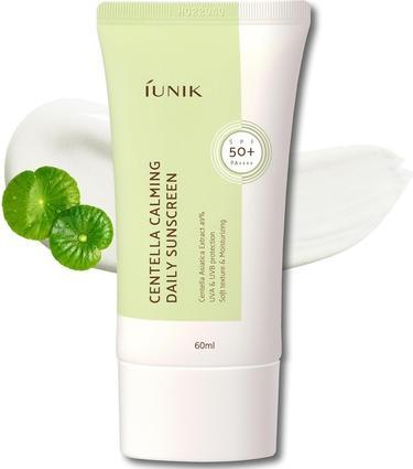iUNIK Centella Calming Vegan Moisture SPF 50+ PA++++ Non-Sticky Light-Weight Daily Sunscreen Reef-Sa (Sonnencreme, SPF 50+, 60 ml)