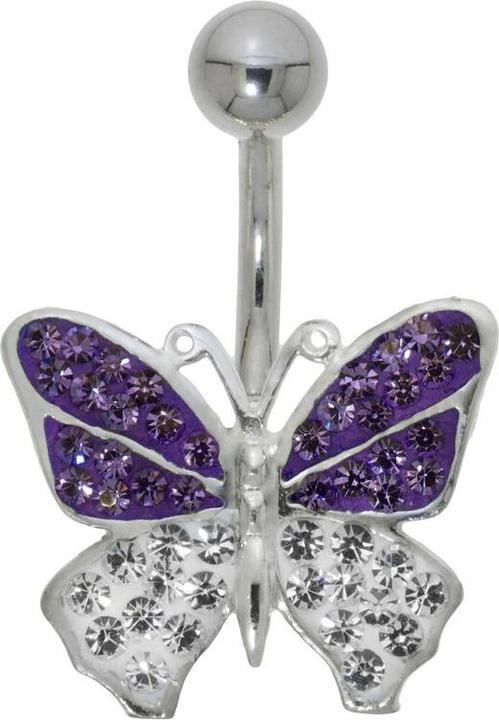Bijouteria Bauchpiercing (Edelstahl, Silber 925, Kristall)