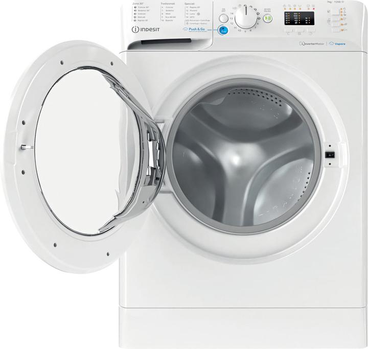 Produktbild Indesit BWSA 7125X WV DE Frontlader-Waschmaschine 7 kg 1200 U/min B Weiss (7 kg, Links)