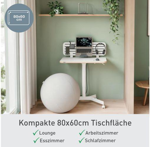 Image du produit Leitz Ergo Compact Workstation Bureau réglable en hauteur (80 x 60 x 75 cm)
