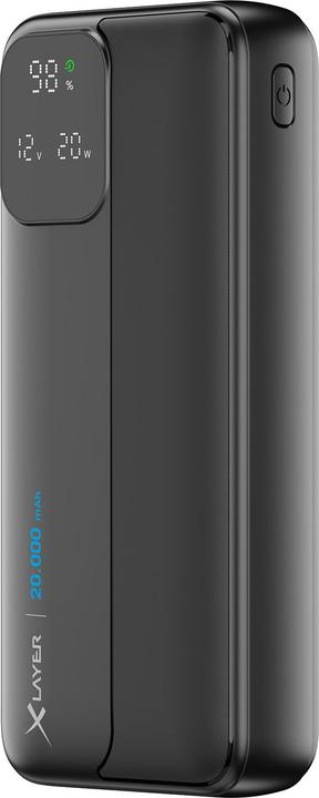 Immagine prodotto Xlayer Powerbank Rapid 20.000 mAh schwarz (20000 mAh, 20 W, 74 Wh)