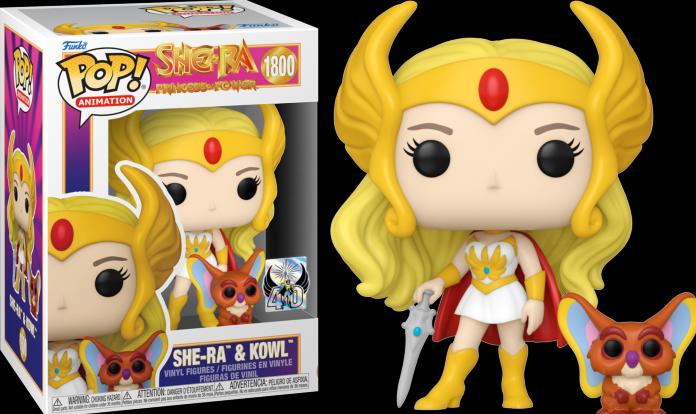 Actual product image Funko Masters of the Universe POP! & Buddy Vinyl Figur She-Ra w/Kowl 9 cm