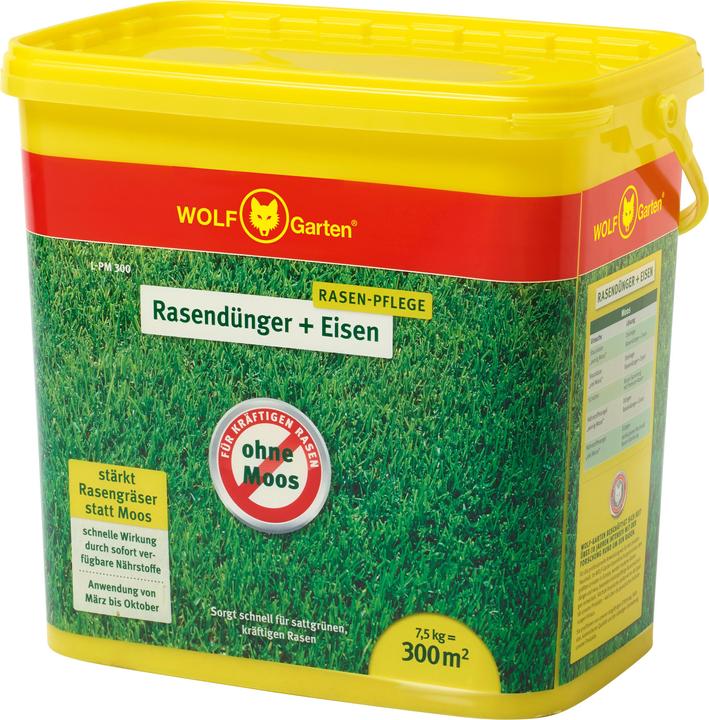 Actual product image Wolf-Garten Lawn Fertiliser Plus Iron L-PM 300 | 7.5 kg | 300 m² (7.50 kg)