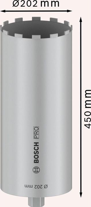 Immagine prodotto Bosch Professional Zubehör PRO Core Cutter bagnato, 202 x 450 mm, 1 1/4" UNC (202 millimetri)