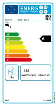 Etichetta energetica Vaillant VED E 21/8 E