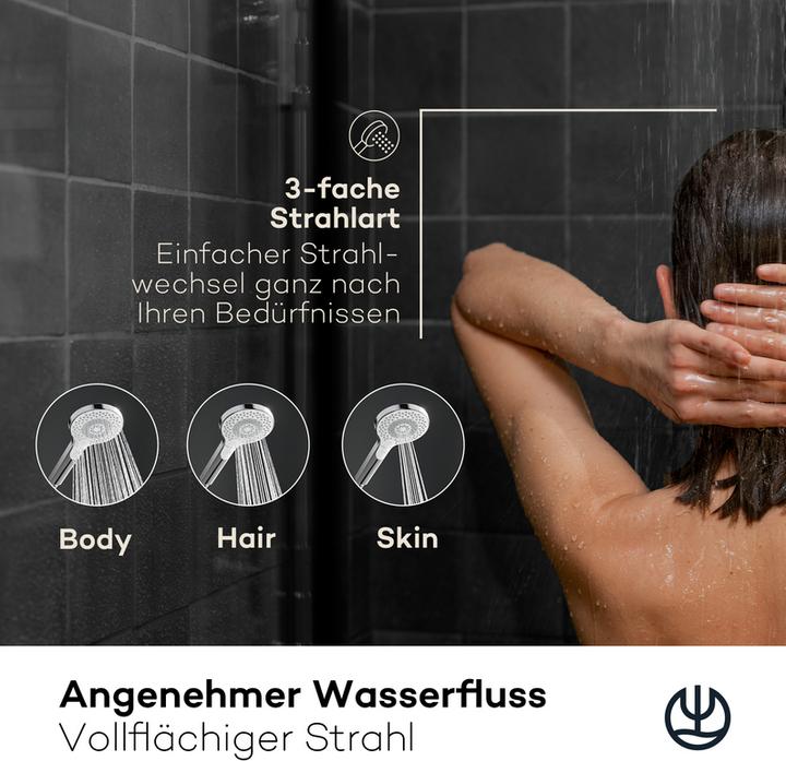 Actual product image Kludi X3 Shower head (3 Beam types, 15 l/min)