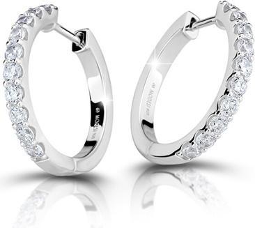 Produktbild Modesi Glittering silver round earrings with zircons M23081