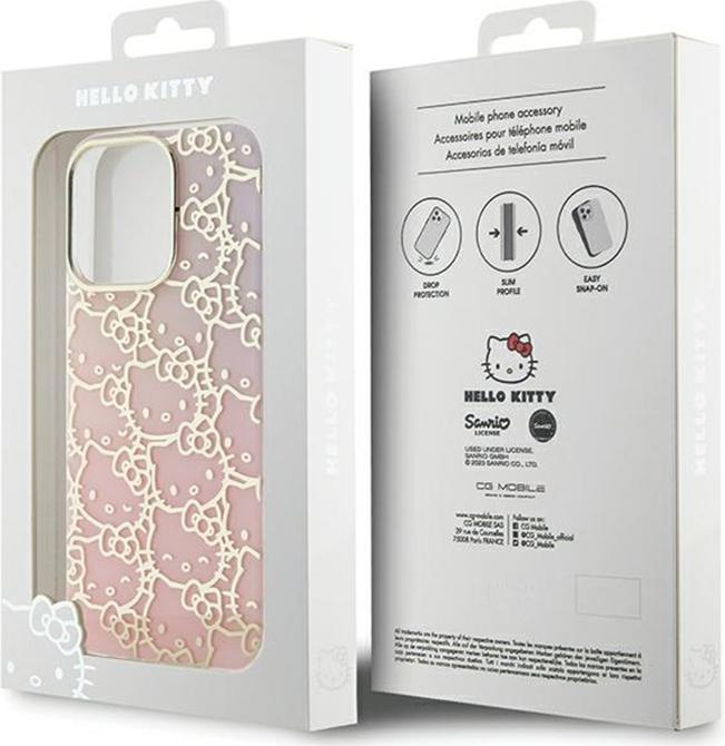 Produktbild Hello Kitty HKHCP15XHCHPEP iPhone 15 Pro Max 6.7" różowy/pink hardcase IML Gradient Electrop Crowded (Apple iPhone 15 Pro Max)