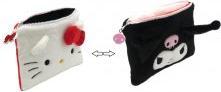 Actual product image CYP HELLO KITTY & KUROMI - Trousse Peluche Réversible