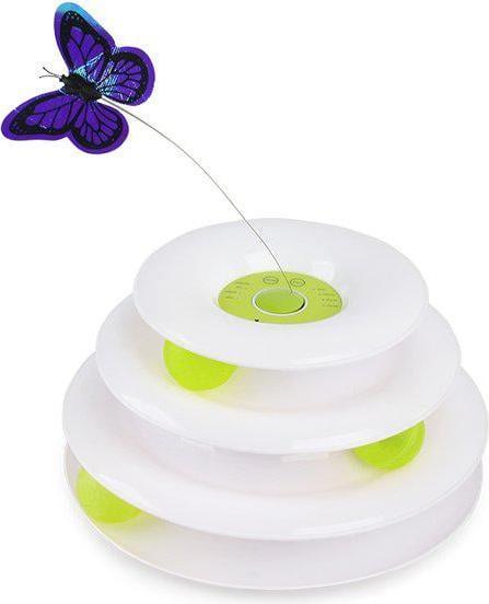 Actual product image All for Paws Cat Toy Interactive Tower Of Butterfly 25X25X14Cm - (787.7560) (Catmint toy)