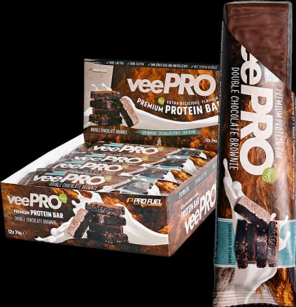 Produktbild ProFuel veePro Proteinriegel (12 x 74g) (Double Brownie, 1 Stk., 888 g)